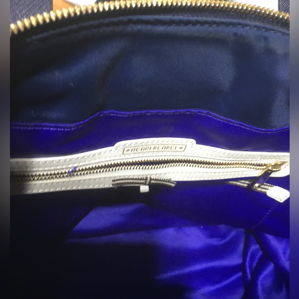 Henri Bendel Jet Set Backpack Sling Back Shoulder Bag Navy Blue - Picture 11 of 16